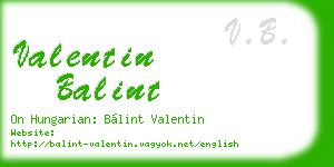 valentin balint business card